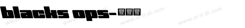 blacks ops字体转换